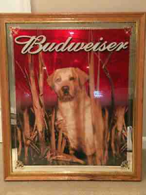 Rare Budweiser Yellow Lab Mirror