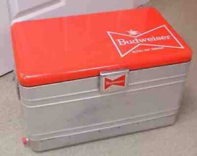 Vintage Budweiser King of Beers Metal Cooler HEAVY DUTY Beer Party Cooler