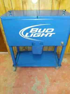 Bud Light Display Cooler Wheels Budweiser Beer Party Bottle Opener Tailgate BBQ