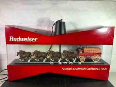 VINTAGE 1993 BUDWEISER WORLD'S CHAMPION CLYDESDALE TEAM LIGHTED BAR SIGN