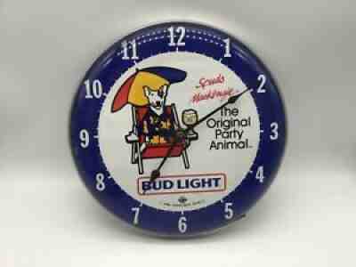 Rare Budweiser bud light Spuds McKenzie clock