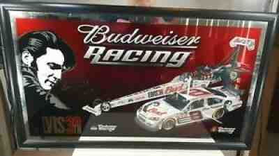 Budweiser Racing Elvis Presley 30th. Bar Mirror New Open Box Extremely RARE