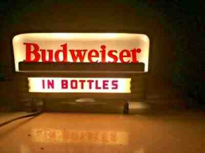 1940's BUDWEISER LIGHTED CASH REGISTER SIGN by PRICE BROS.