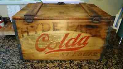 1919 Pre Prohibition Hyde Park Colda Beer Crate Wood Case Box St Louis Mo NICE!