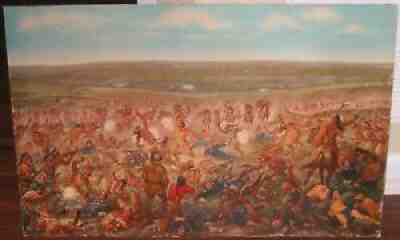 CUSTER'S LAST FIGHT LARGE ORIGINAL 1952 ANHEUSER BUSCH LITHOGRAPH