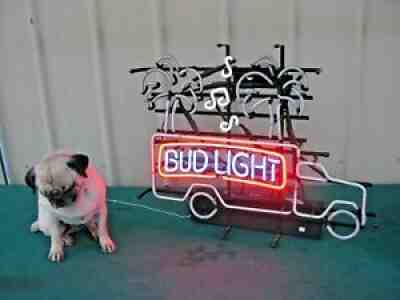 Vintage 1992 Authentic Bud Light Neon Lighted Beer Sign Palm Magic Tree Truck