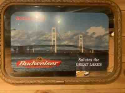 Authentic Budweiser Mackinac Bridge Mirror