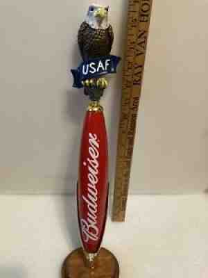 BUDWEISER BALD EAGLE USAF MILITARY Pub Style Draft beer tap handle. USA