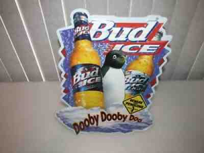 Budweiser BUD ICE DRY SIGN Beware the Penguins 