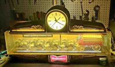 vintage budweiser clydesdale clock