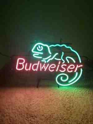 Vintage Budweiser Louie The Lizard Neon Sign RARE Made In USA 22