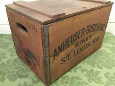 Vintage Budweiser Wooden Crate Box Centennial 1876-1976 Anheuser Busch