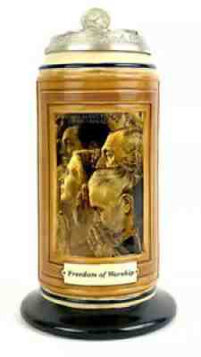 Anheuser-Busch Collection Four Freedoms Series â??Freedom of Worshipâ? Lidded Stein