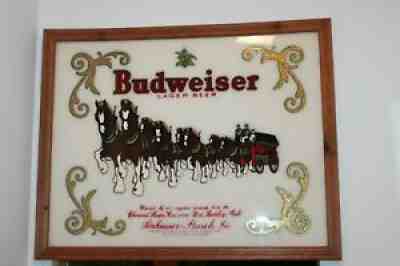 Budweiser Clydesdale framed sign