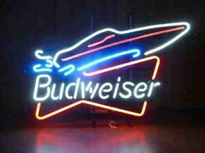 Budweiser neon sign cigarette boat, RARE!!