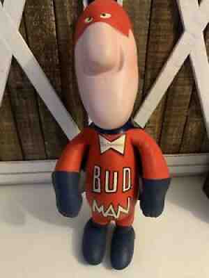 Budweiser Beer Budman soft foam advertising/ad figure display with cape