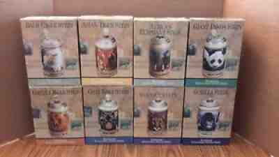 Budweiser Endangered Species Complete Set of Eight Steins - New In Box