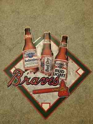 Braves Budweiser Metal Sign