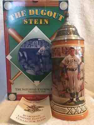 Budweiser The Dugout Stein GL1 Norman Rockwell Saturday Evening Post Sept.4 1948