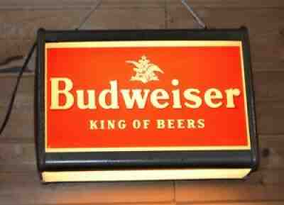 Extra Rare Vintage Budweiser Lighted Sign Hang or Counter Top Metal 21