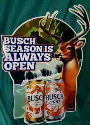 BUSCH BEER HUNTING SIGN DEER