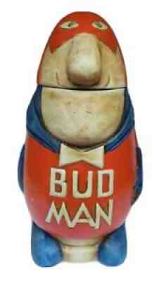 Vintage Budweiser 1975 CS1 Bud Man Stein Collectible Hollow Working Lid Decor