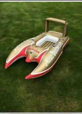 VINTAGE Miss Budweiser Inflatable Raft W/ Original Bag RARE Promotional Item