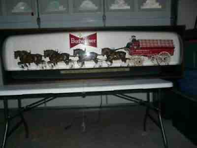 VTG.1960's Budweiser Lighted World Champion Clydesdale Team Display Bar Sign