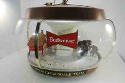 Budweiser Clydesdales Parade Motion Carousel Rotating Lighted Beer Pub Sign