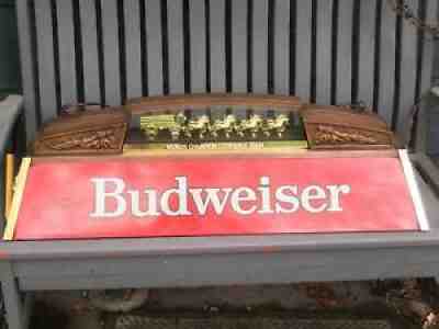 Vintage Budweiser Pool Table Light with Worldâ??s Champion Clydesdale Team