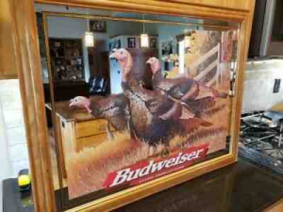 Rare Budweiser Anheuser-Bush Turkeys Mirror Sign 36