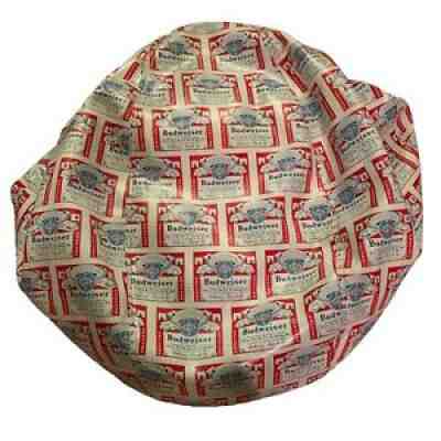 Vintage Budweiser All Over Print Bean Bag Chair 36â? Diameter Full Size