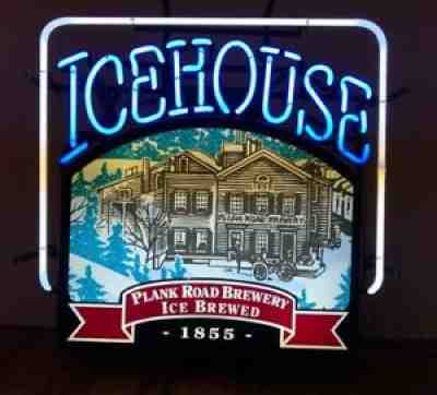 Icehouse Plank Road Brewery 1855 Neon Light Sign