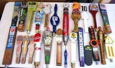 LOT OF 25 NICE MIXED BEER TAP HANDLES BUD WIDMER POINT SHOCK TOP MAGIC HAT ETC