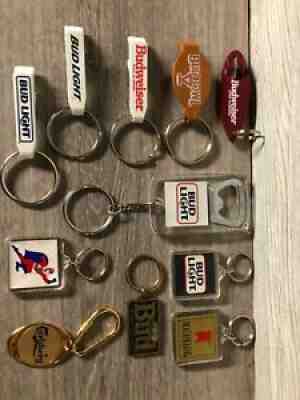 Beer Key Chain Bottle Opener - Bud Light Budweiser Anheuser Busch Carlsberg RARE