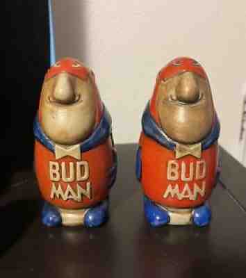 budman budweiser salt and pepper shakers 1975 Bud Man