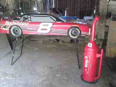 BUDWEISER DALE EARNHARDT 7ft REPLICA 1:2 SCALE RACE CAR + FUEL CAN SMOKER NASCAR