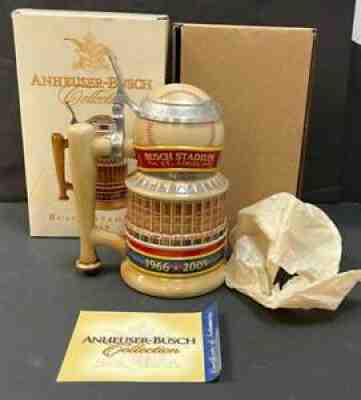 BUDWEISER Anheuser Busch St Louis Cardinals Busch Stadium Stein Baseball CS682