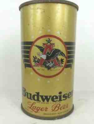 rare 1930s BUDWEISER BEER OI IRTP FLAT TOP CAN Lilek 140 PATS & PEND Â©1936 eagle