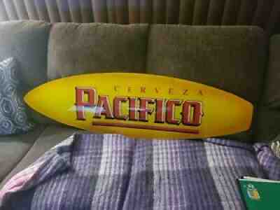 4' Pacifico Clara Surfboard cerveza vintage rare bar beer mancave thick Metal