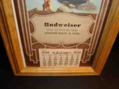 Circa 1939 Budweiser Distributor Calendar, St. Louis â?? FREE SHIPPING