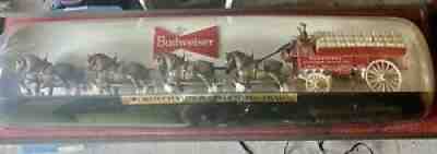 BUDWEISER CLYDESDALES LITE WALL SIGN - Vintage World Champion Clydesdale Team