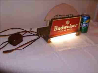 Old Rare 1944 'Budweiser King of Beers Preferred Everywhere' Lighted Sign works