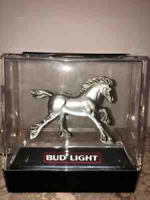 Bud Light Clydesdale Horse Lighted Busch Promo Illuminated Beer Sign Vintage 3D