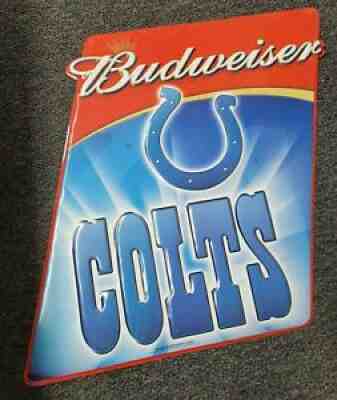 Budweiser Indianapolis Colts NFL Tin Sign 25