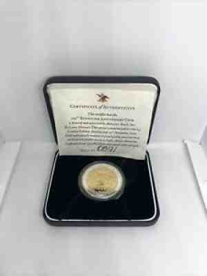 125th Budweiser Anniversary Coin .999 Fine Silver 24k gold Plate Limited Edition