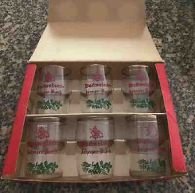 Budweiser Beer Glasses RARE BOX