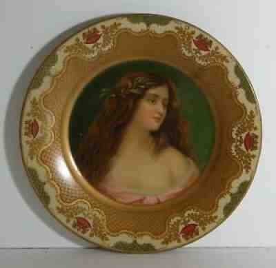 ca1905 TIN LITHOGRAPH SOUTH DAKOTA ADVERTISING TRAY / PLATE WITH BEAUTIFUL WOMAN