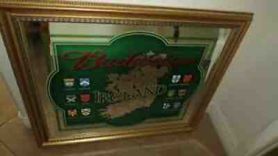 Budweiser Glass Mirror Ireland Sign