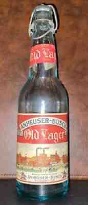 Old Lager Beer Btl. Anheuser Busch Brewing Assn., St. Louis, MO. Pre-Prohibition